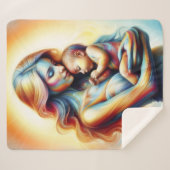 Göttliche Mutter und Kind strahlende Szene Sherpadecke (Vorderseite (Horizontal))