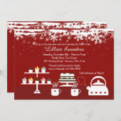 Göttliche Nachtische Winter-Thema Einladung (Vorne/Hinten)