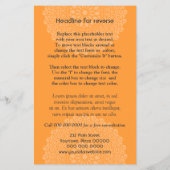 Göttliche orange Eindrucks-Vertikale Flyer (Hinten)