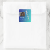 Göttliche Pfotenabdrücke Tribut Quadratischer Aufkleber (Tasche)