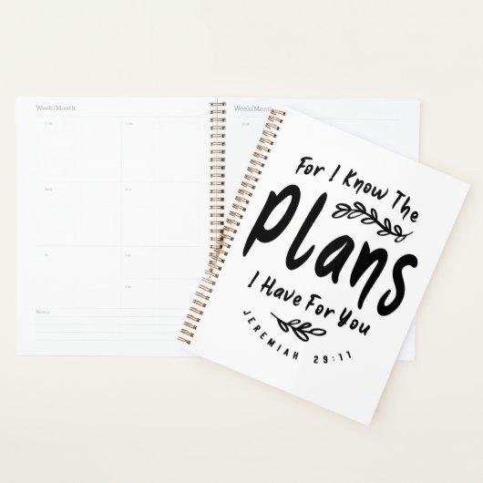 Göttliche Pläne Jeremiah 29:11 Christliches Zitat Planer (Anzeige)