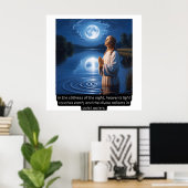 Göttliche Reflektion: Ruhe am Wasser Poster (Heimbüro)