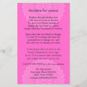 Göttliche rosa Eindrucks-Vertikale Flyer (Hinten)