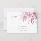 Göttliche Rosa-Rose-Hochzeit RSVP Karte (Vorderseite)