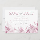 Göttliche Rosa-Rose-Hochzeit Save The Date (Vorderseite)