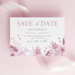 Göttliche Rosa-Rose-Hochzeit Save The Date