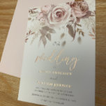 Göttliche Rose Hochzeit in Gold Blush Folieneinladung<br><div class="desc">Die "göttliche Rose Gold Blush Floral Wedding Foil Invitation" ist der Inbegriff von Eleganz und Romantik. Set vor sanfter, blütenfarbener Kulisse präsentiert diese Einladung zarte Blumen in sanften Rosa- und Weißtönen, harmonisch verwoben mit glänzenden Goldfolienakzenten der Rose. Die raffinierte Kalligraphie strahlt zeitlose Grazie aus und ist somit die beste Wahl...</div>