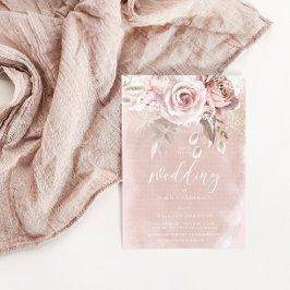Göttliche schöne Dusty Rose Blush Wedding Einladung