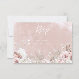 Göttliche schöne Dusty Rose Blush Wedding RSVP Karte