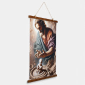 Göttliche Schöpfung Holzklappwand Wandteppich Mit Holzrahmen (Gewinkelt)