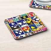 Göttliche Sippen: Jüdische Symbole trinken Unterse Getränkeuntersetzer (Linke Seite)