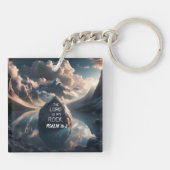 Göttliche Solidität: Der Herr ist mein Stein Schlüsselanhänger (Rückseite)