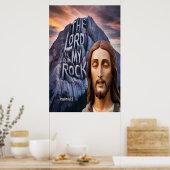Göttliche Stärke: Der Herr ist mein Stein Poster (Küche)