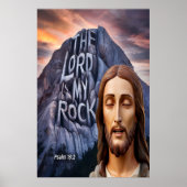 Göttliche Stärke: Der Herr ist mein Stein Poster (Vorne)