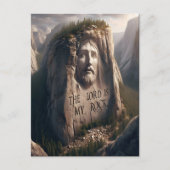 Göttliche Statue: Der Herr ist mein Stein Postkarte (Vorderseite)