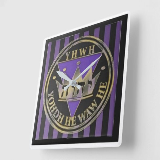 Göttliche Streifen Quadratische Wanduhr (Winkel)