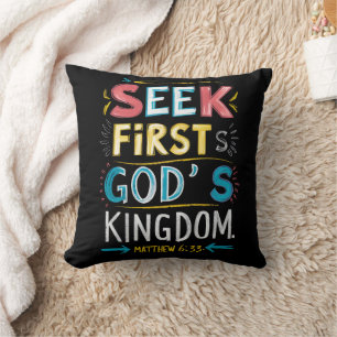 Göttliche Suche: Seek First Gods Kingdom Kissen