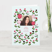 Göttliche Tochter, Geburtstag, Rose Karte (Vorderseite)