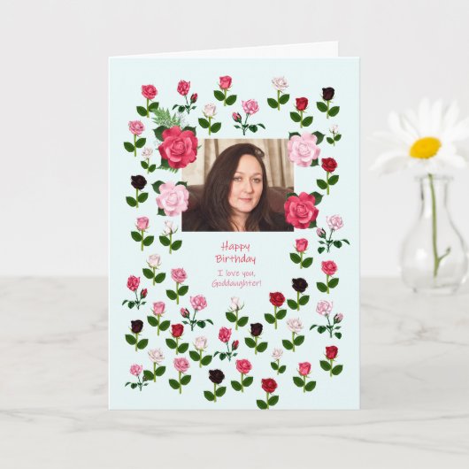 Göttliche Tochter, Geburtstag, Rose Karte (Kleine Pflanze)