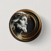 Göttliche Touch Keramik Jesus schauen in den Himme Button (Vorderseite)