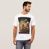 "Göttliche Touch: Michelangelos Schöpfung Adams T-Shirt (Vorne ganz)