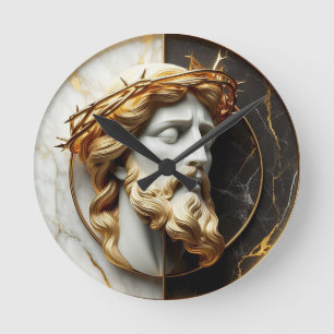Göttliche Verschönerung Jesus, der in den Himmel s Runde Wanduhr