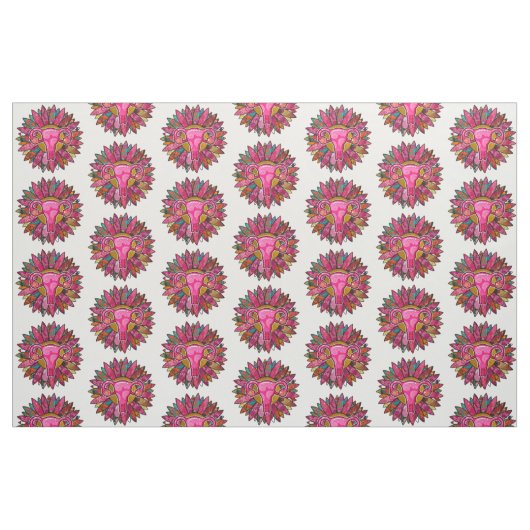 Göttliche Weibchen Uterus Blumendesign Stoff (Fat Quarter (45,7 x 55,9 cm))