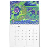 Göttliche weibliche, gemalte Mädchen Fantasie surr Kalender (Feb 2026)