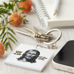 Göttliche Worte: Jesus in der Kunst gehorcht Schlüsselanhänger