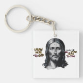 Göttliche Worte: Jesus in der Kunst gehorcht Schlüsselanhänger (Vorderseite)