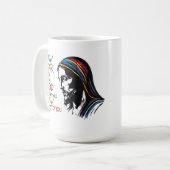 Göttliche Worte: Jesus Inspiriere Kaffeetasse (Vorderseite Links)