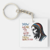 Göttliche Worte: Jesus Inspiriere Schlüsselanhänger (Vorderseite)