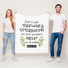 Göttliche Zuflucht - Psalm 46:1 für spirituellen K Fleecedecke