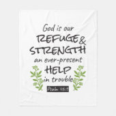 Göttliche Zuflucht - Psalm 46:1 für spirituellen K Fleecedecke (Vorderseite)