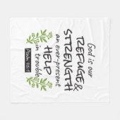 Göttliche Zuflucht - Psalm 46:1 für spirituellen K Fleecedecke (Vorderseite (Horizontal))