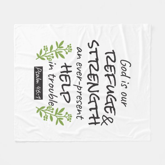 Göttliche Zuflucht - Psalm 46:1 für spirituellen K Fleecedecke (Vorderseite (Horizontal))