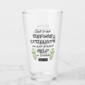 Göttliche Zuflucht - Psalm 46:1 für spirituellen K Glas (Rückseite)