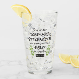 Göttliche Zuflucht - Psalm 46:1 für spirituellen K Glas