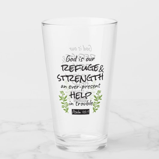 Göttliche Zuflucht - Psalm 46:1 für spirituellen K Glas (Vorderseite)