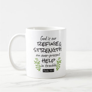 Göttliche Zuflucht - Psalm 46:1 für spirituellen K Kaffeetasse