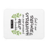 Göttliche Zuflucht - Psalm 46:1 für spirituellen K Magnet (Horizontal)