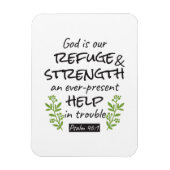 Göttliche Zuflucht - Psalm 46:1 für spirituellen K Magnet (Vertikal)