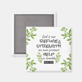 Göttliche Zuflucht - Psalm 46:1 für spirituellen K Magnet (Vorderseite/Rückseite)