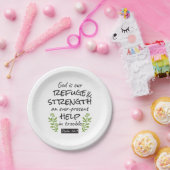 Göttliche Zuflucht - Psalm 46:1 für spirituellen K Pappteller (Party)