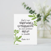 Göttliche Zuflucht - Psalm 46:1 für spirituellen K Postkarte (Stehend Vorderseite)