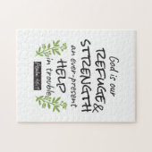 Göttliche Zuflucht - Psalm 46:1 für spirituellen K Puzzle (Horizontal)