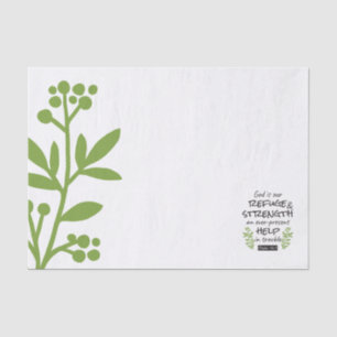 Göttliche Zuflucht - Psalm 46:1 für spirituellen K Seidenpapier