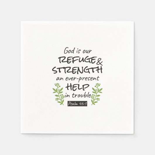 Göttliche Zuflucht - Psalm 46:1 für spirituellen K Serviette (Vorderseite)