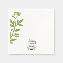 Göttliche Zuflucht - Psalm 46:1 für spirituellen K Serviette