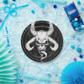 Göttlicher arkaner Schädel des Todes (schwarz) Pappteller (Party)